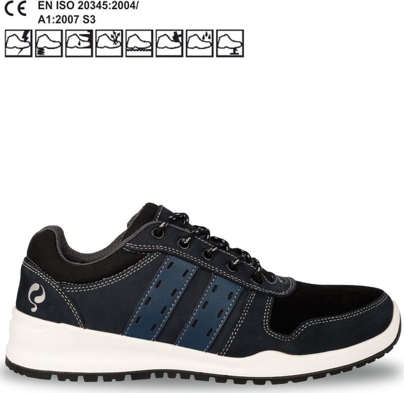 Quick - QS0920 - Sport Schoen - Blauw - Leer en Suède