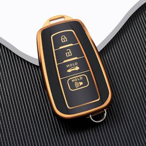 Autosleutel hoesje - TPU Sleutelhoesje - Sleutelcover - Autosleutelhoes - Geschikt voor Toyota - goud - B4 - Toyota C-HR, Toyota Corolla, Toyota Rav, Toyota Rav4, Toyota Yaris, Toyota Aygo, Toyota Camry, Toyota Land Cruiser, Toyota Proace, Toyota Pr