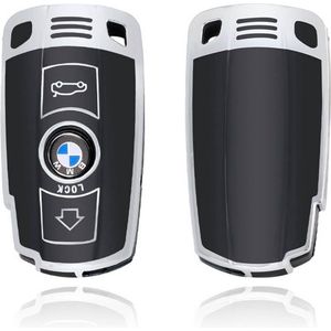 Autosleutel hoesje - TPU Sleutelhoesje - Sleutelcover - Autosleutelhoes - Geschikt voor BMW - zwart - E4 - BMW 1- serie, BMW 2- serie, BMW 3- serie, BMW 4- serie, BMW 5- serie, BMW 6- serie, BMW 7- serie, BMW 8- serie BMW X1, BMW X2, BMW X3, BMW X4