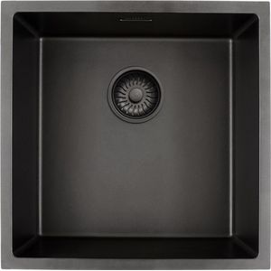 CAGR40BK-TU spoelbak zwart 400x400 mm. opbouw / onderbouw