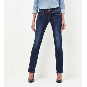 G-STAR Midge Saddle Mid Waist Straight Jeans - Dames - Dark Aged