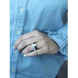 Melano - Twisted Tracy - Ring - Rosegoud-Taupe - Resin - 5mm