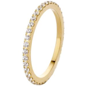 Melano - Sadé Ring - Goudkleurig - Stainless Steel - Crystal Zirkonia