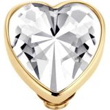 Melano - Heart Zetting - Goudkleurig - Crystal