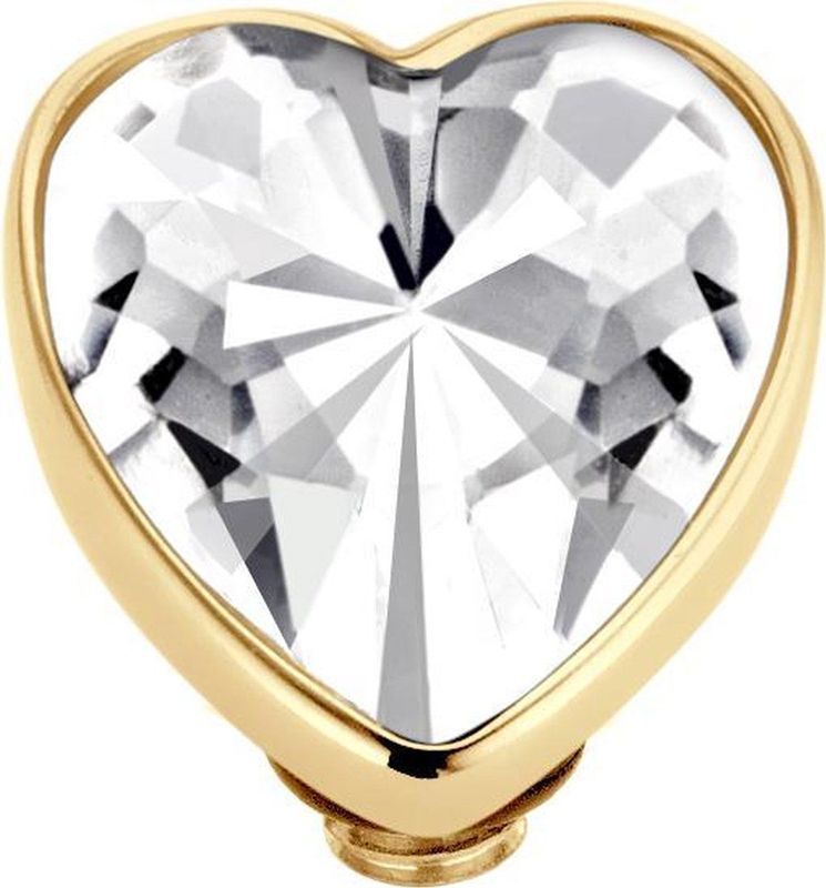 Melano - Heart Zetting - Goudkleurig - Crystal