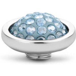 Melano - Vivid Shiny Steentje - Aquamarine - Zilver