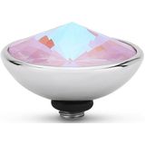 Melano - Twisted Gradient Steentje - Crystal Lavender Delite - Zilver - Edelstaal