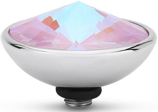 Melano - Twisted Gradient Steentje - Crystal Lavender Delite - Zilver - Edelstaal