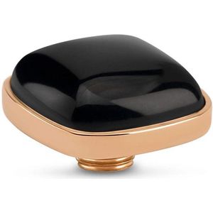 Melano - Vivid Bulb Square Steentje - Zwart - Rosé