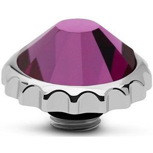 Melano Vivid Cap Steentje Fuchsia Zilver
