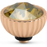 Melano - Twisted Ridged Steentje - Crystal Golden Shadow - Sieraad