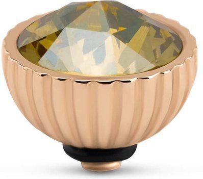 Melano - Twisted Ridged Steentje - Crystal Golden Shadow - Sieraad