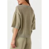 Dante 6 - Talya - Gebreide Trui - Groen - V-hals - Halflange Mouwen