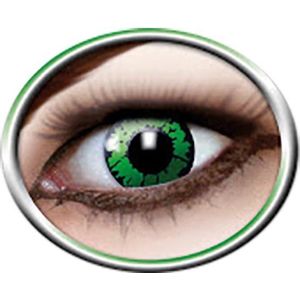 Halloween Comedia Partylenzen - groen - reptiel - feestlenzen - maandlenzen