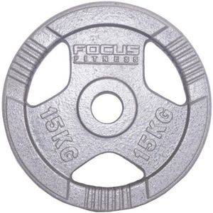 Olympische Halterschijf 50 mm - Focus Fitness Hamerton - 15 kg - Gieti