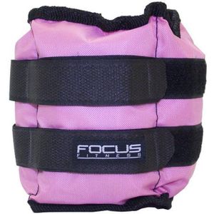 Focus Fitness - Pols-/enkelgewichten - Ankle Weights - 2 x 0,5 kg - Roze - Gewichten - Verstelbaar