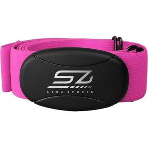 Senz Sports - Hartslagmeter - met Bluetooth, ANT+ en 5.3 KHz sensor - Hartslagmeter met Borstband - Roze