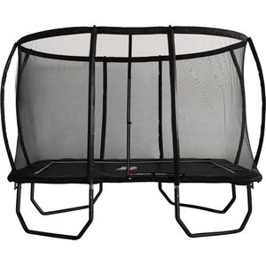 Trampoline - Senz Sports J5000 Series - 214 X 305 cm - Zwart - Trampoline met Elastieken - Outdoor