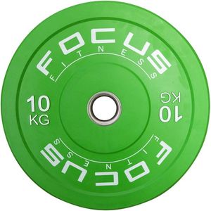 Olympische halterschijf 50 mm - Focus Fitness Bumper plate - 10 kg - G