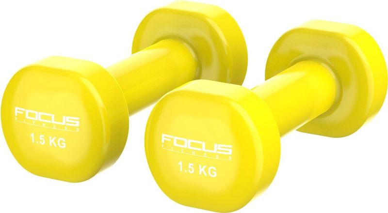 Vinyl Dumbbells - Focus Fitness - 2 x 1,5 kg