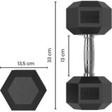 Hexa Dumbbells Focus Fitness Set 2x 14 kg
