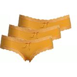 J&C - 3-pack - Kanten Ondergoed - Geel - Microfiber