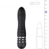 Easytoys Mini Vibrator Geribbeld - Zwart