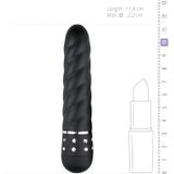 Easytoys Mini Vibrator Gedraaid - Afgewerkt met diamantjes - Makkelijk mee te nemen - Zwart