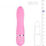 Easytoys Mini Vibrator Geribbeld - Roze