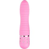 Easytoys Mini Vibrator Geribbeld - Roze