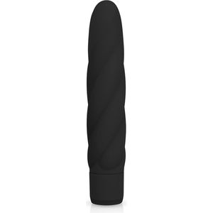EasyToys Gedraaide Siliconen Vibrator met 10 Verschillende Standen - 16,50 cm - Zwart