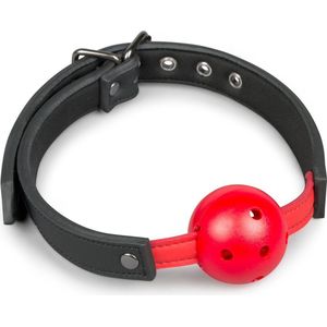 Ball gag met bal van PVC - rood