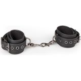 EasyToys - Leren Handboeien – BDSM Bondage - Zwart