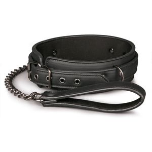 Fetish halsband met riem