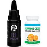 The Health Factory Indium Pipet 10ml & Gratis Gezonderwinkelen Vitamine C 1.000mg 60 tabletten