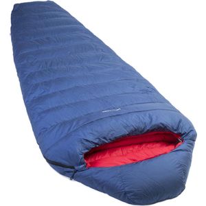 LOWLAND OUTDOOR - KIBO ZERO - Donzen mummy slaapzak  0°C - 995 gr - 225x80 cm - Navy blauw / Rood