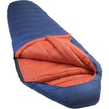 LOWLAND OUTDOOR - KIBO -5 - Donzen Mummy Slaapzak  -5°C - 1195 Gr - 225x80 cm - Navy Blauw / Oranje