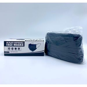 Zwarte mondkapjes - 3-laags - niet-medisch - 1000 stuks