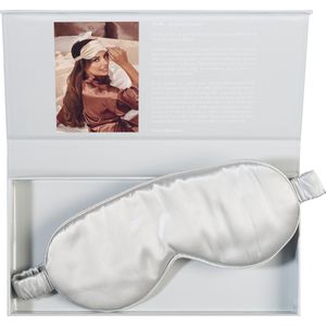 Beauty Pillow - Luxury Silk Mask - Slaapmasker - Silver - 100% Pure Mulberry Zijde - 22 Momme