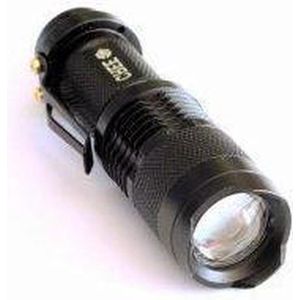Torch LED 300 Lumens zaklamp mini black 9,3 CM