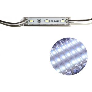 LED Module 3-LED Koud Wit EXTRA FEL 5630 LED's - dimbaar - IP65