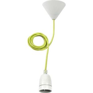Pendel met E27 fitting - Met nylon kabel - Groen