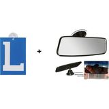 ProPlus - Rijschool Set - Achteruitkijkspiegel - L-teken - Blauw