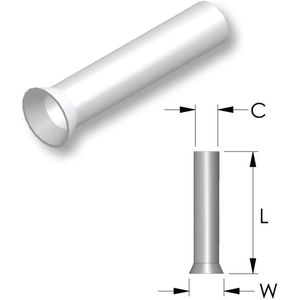 Tirex - Adereindhuls ongeïsoleerd 1mm² 100st.