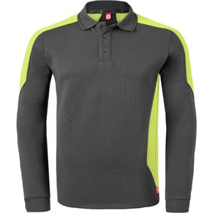 HAVEP Polosweater Bicolor 10075 - Charcoal/Fluo Geel - S