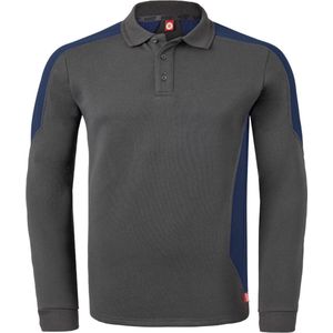 HAVEP Polosweater Bicolor 10075 - Charcoal/Indigo Blauw - S