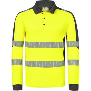 HAVEP Polo High Visibility+ 10079 - Fluo Geel/Charcoal - M