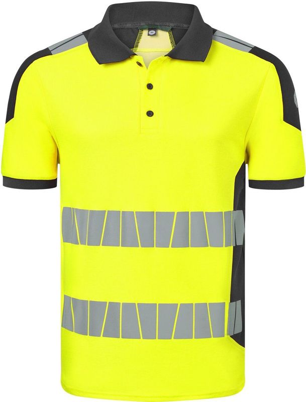 HAVEP 10080 Polo - High Visibility+ - Fluo Geel/Charcoal - Katoen