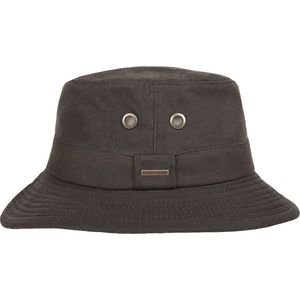 Hatland - Stoffen hoed voor heren - Ledyard - Bruin - maat XL (61CM)