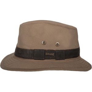 Hatland - UV Fedora hoed voor heren - Okaton - Brons - maat L (59CM)